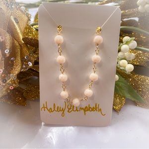 Pink Glass Wire Wrapped Bracelet